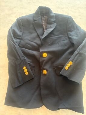 Ralph Lauren Navy Blazer with Gold Buttons - Boys